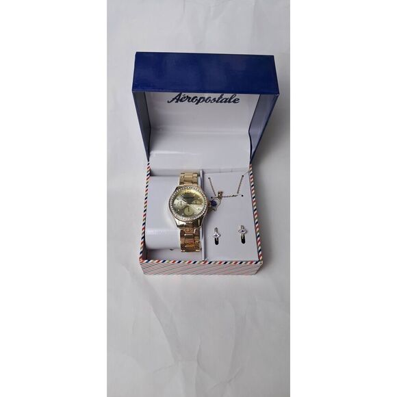 Aeropostale Quartz Analog Wristwatch Jewerly Accessory Set New w/Box Women's - Picture 1 of 4